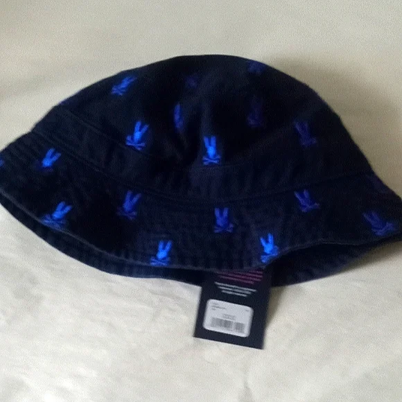 *Psycho Bunny Blue Fishermen's Hat w/ Royal Blue Bunnies-Size: 24" Circumference - Picture 4 of 5